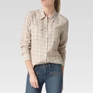 Paige Women’s Mya Button Down Shirt –‎ Size M – Lightweight Cotton